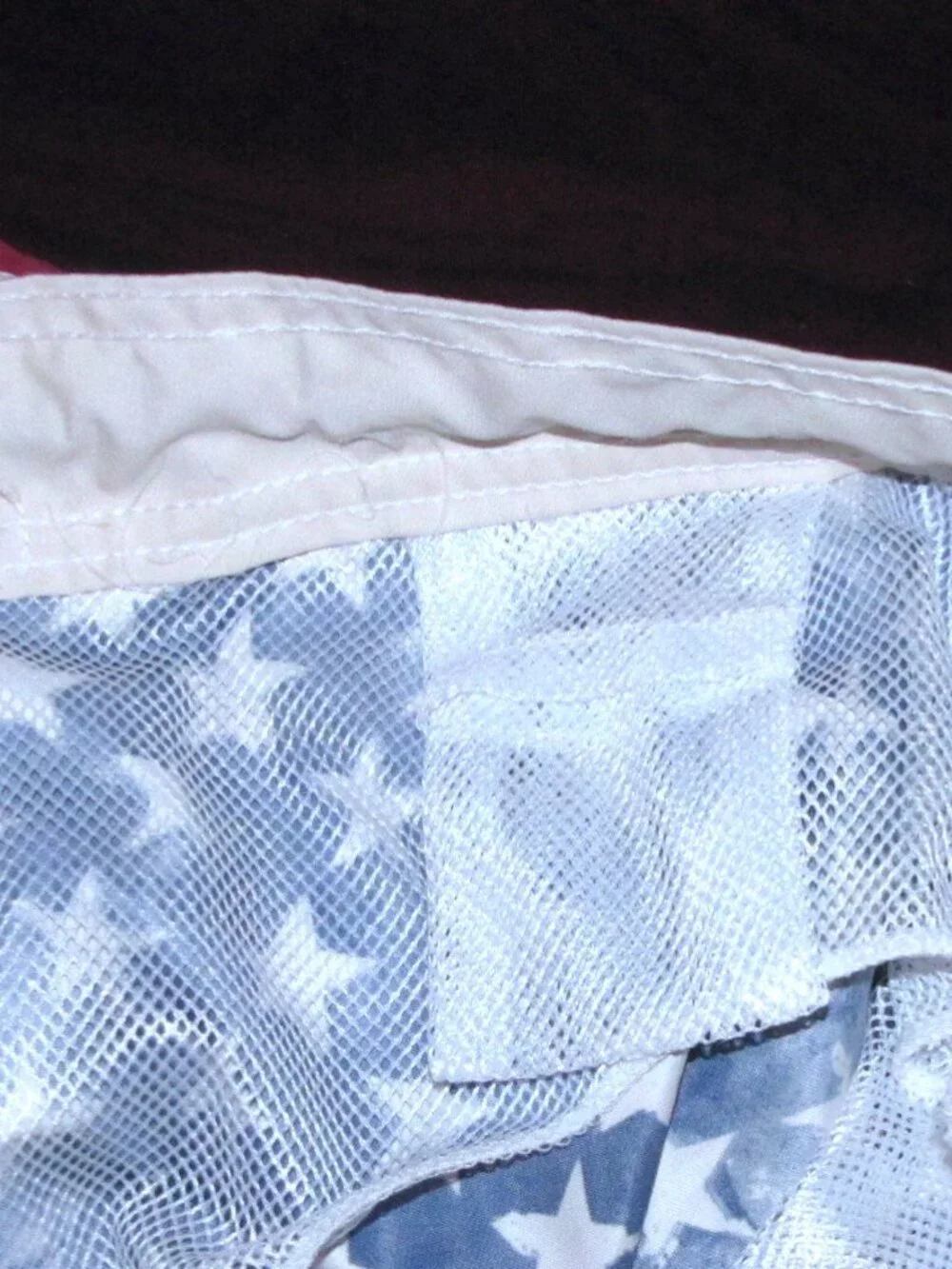 Harrahs USA Flag Men's Board Shorts 3XL White Stars Blue Red Stripes Swim Trunks